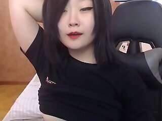 Asian emo teen strips to reveal sexy natural body