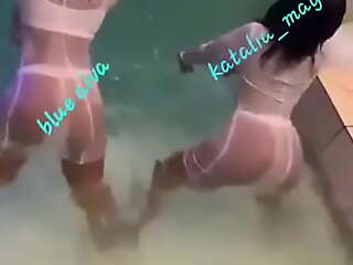 Mzansi teenz twerking it up in some water pay up to some effects added to the bottle