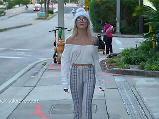 Braless Teen with Steadfast Nipples in Public