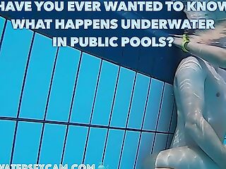 Real couples have real underwater sex in resuscitate pools filmed with a underwater camera
