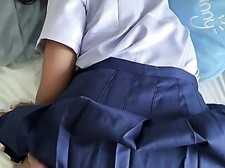 French traveller fuck a 18 years old Thai schoolgirl in uniform