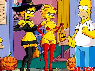 Halloween night far sex - The Simptoons