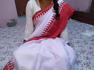 Indian Desi18+ School Girl Get Ready For School Function Wearing Saree (Hindi Audio Viral MMS)