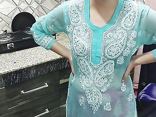 Desi Indian Big Boobs step Matriarch teaches her StepSon How to turtle-dove  in kitchen Hindi